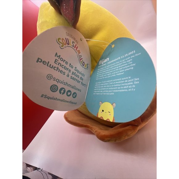 Squishmallow Bijan Octopus 12" in Inch Plush The Yellow Dumbo KellyToy - Picture 12 of 12